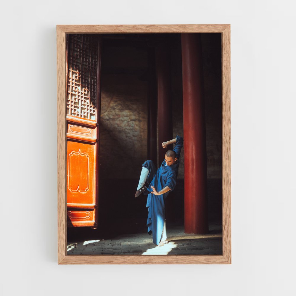 Poster Le Moine en Bleu – affiche Kung Fu (vue 4)